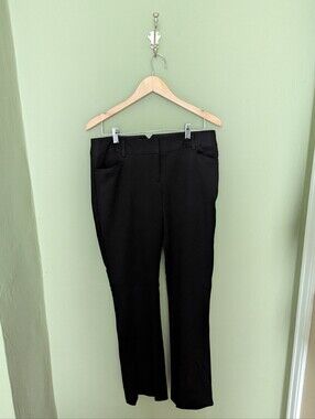 Express "Columnist" Black Straight-Leg Dress Pants